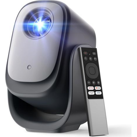 Mini Portable Video Projector, 200 ISO Lumen 1080P Native Video Projector with Outdoor Projector/Home Theater, 190° Rotation, Auto Keystone/Focus, WiFi, Bluetooth (1/5)