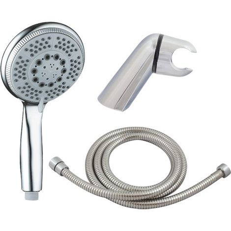 KIT DOCCIA, TUBO FLESSIBILE EST. DOPPIO, SUPPORTO CR