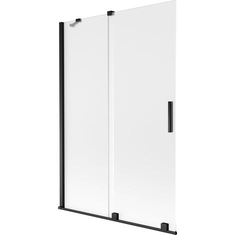 Mexen Velar Duschwand 2-flügelig verschiebbar 120 x 150 cm, matt, schwarz - 896-120-000-31-70 (1/2)