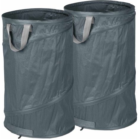 2 uds sacos de jardin de 120 litros color gris