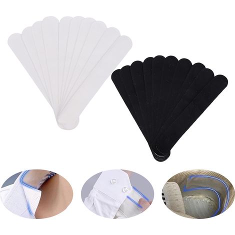 Schweißabsorbierende Hutfutter  Sporthutfutter  50 schwarze + 50 weiße  Atmungsaktives Vliesmaterial  23,5 x 3,7 cm  Für Baseballkappen und Outdoor-Bekleidung  100 Stück (1/5)