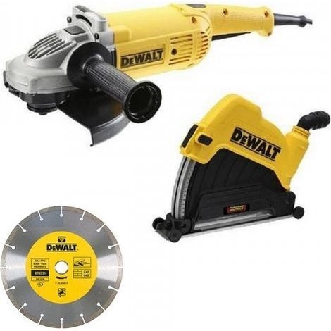 DEWALT DWE492GK-QS SMERIGLIATRICE ANGOLARE 230MM 2200W + CUFFIA+DISCO DIAMANTATO