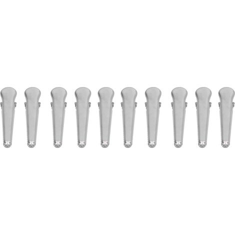 Lot de 10 pinces de fermeture en acier inoxydable pour sachets de café et aliments, outil de cuisine multifonctionnel de 11,5 cm. (1/5)