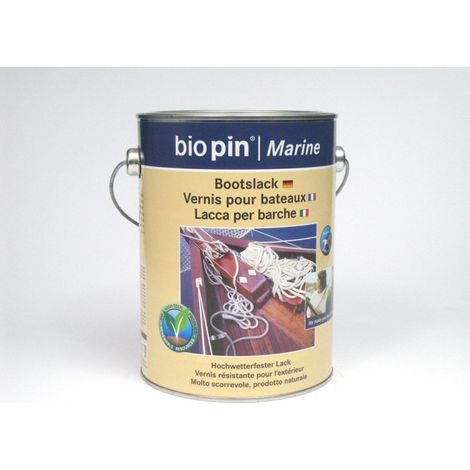Vernis haute qualité pour bois extérieur et bateau Biopin  0,75L soit 9-10m² (1/2)