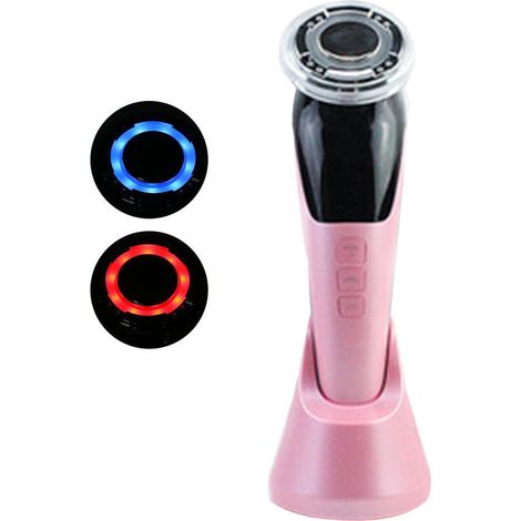 Appareil de massage facial multifonctionnel à lumière rouge et bleue, masseur oculaire électrique USB pour la beauté du visage
