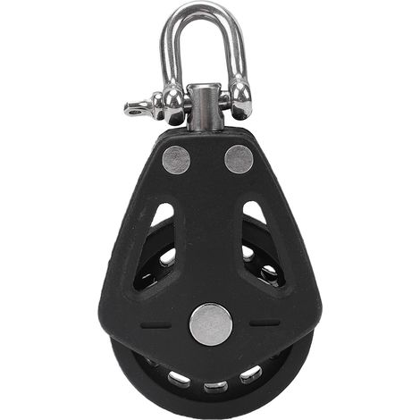Bloc de voile pivotant simple de 50mm, roulement en acier inoxydable, roue en Nylon, poulie marine pour le guidage de la corde (1/5)