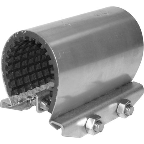 GEBO Unifix Mini Edelstahl-Dichtbandschelle Ø 60 - 64 mm, Länge 100 mm (1/2)