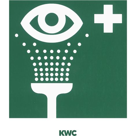 KWC panneau de sécurité, douche oculaire, film adhésif