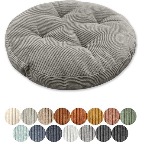 Coussin de siège rond 30 cm d'épaisseur 6 cm 1 pièce, coussin de sol rond, coussin de siège, housse de chaise, coussin de chaise, rembourrage pour salon, bureau, salle de conférence, tissu (1/5)