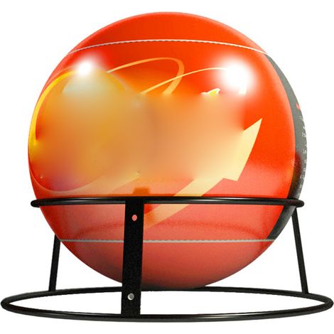 Boule extinctrice automatique portative 4kg poudre sèche avec support, équipement anti-incendie domestique et lutte contre les feux de forêt. (1/5)