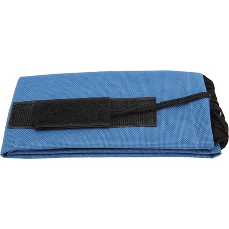 Sac de protection pour queue de cheval en tissu non tissé imperméable et respirant avec franges bleues (1/5)