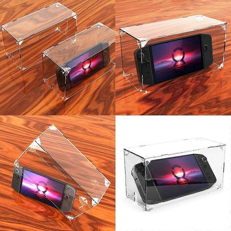 Boîte de protection transparente pour console de jeux avec couvercle anti-poussière et haute transparence (1/4)
