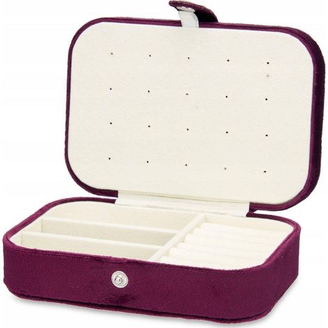 Scatola porta gioielli songmics plastica 16.2 x 11.5 cm rossa (1/2)