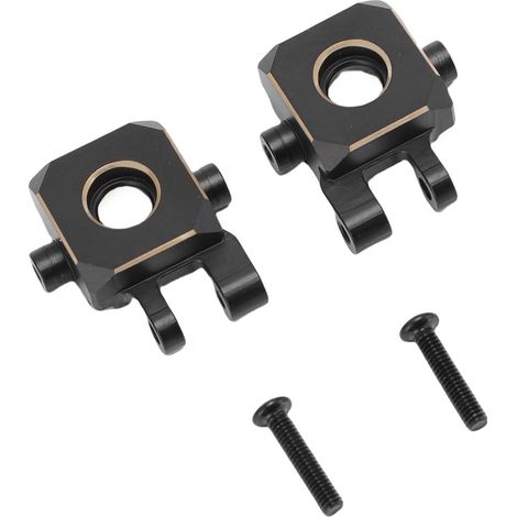 Porte-fusées de Direction RC en Laiton Robuste pour Voitures sur Chenilles à l'échelle 18 – Blocs de Direction d'essieu Avant CNC avec Vis de Montage – Stabilité et Détails de Contrôle (1/5)