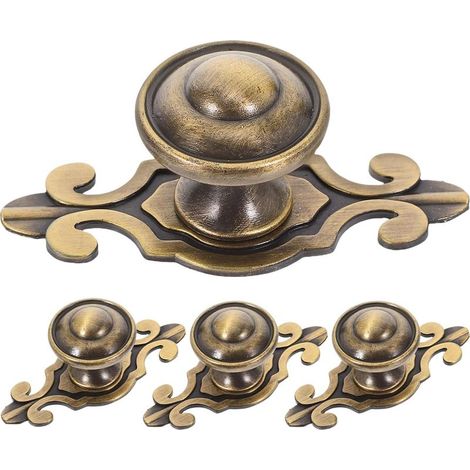 Poignées de meuble vintage Operitacx (lot 4) avec plaque fixation (1/5)