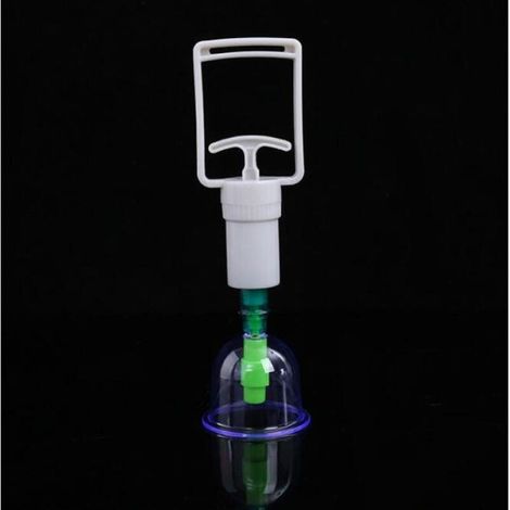 Accessori per la coppettazione domiciliare, pistola universale per coppettazione, strumento manuale per il pompaggio dell'aria per terapia e benessere. (1/3)