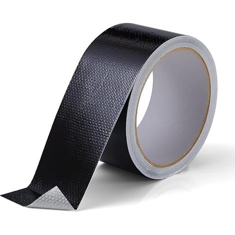 2 in x 10 m Metallic Black Aluminium Film Fibreglass Sealing Tape for Hose and Car Use (1/5)