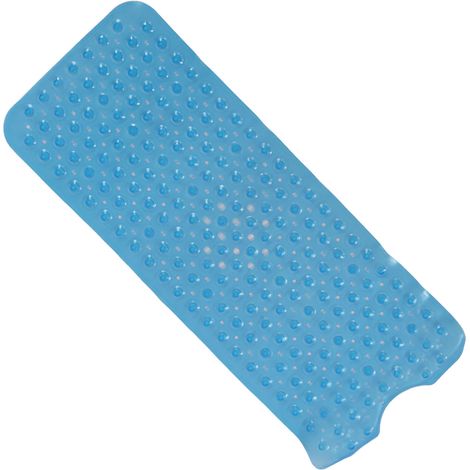 Tapis de bain antidérapant en PVC pour salle de bain, cuisine, hôtel, toilettes, douche, 100 x 40 cm, bleu (1/5)