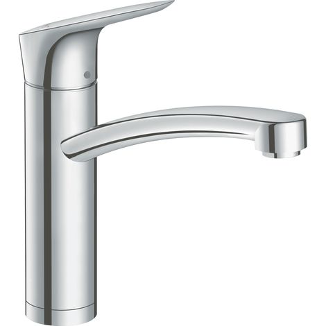 Hansgrohe – Mitigeur d’évier 160 sous fenêtre – Finition chrome – Hauteur 51mm – Amplitude de rotation 150° – Débit 12 l/min – SKU 71833000 (1/7)