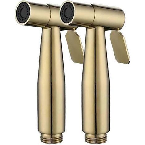 Set aus 2 tragbaren Bidet-Sprühgeräten aus Edelstahl zur Reinigung von Windeln im Badezimmer und in der Küche. (1/5)