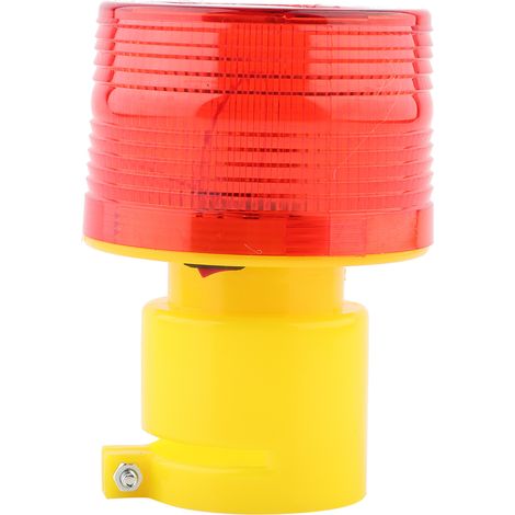 Ortviai Lampe d'alerte solaire LED rouge pour route, bateau et chantier – 1 pièce, étanche, autonomie 60 h (1/5)