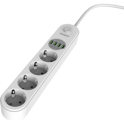 PRESA MULTIPLA ENERGIZER 4 EU PLUG + 4 USB A CON INTERRUTTORE