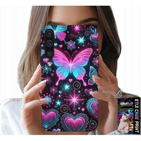 Custodia per Samsung Galaxy A70 - custodia con motivi colorati a farfalla e cuore alla moda (1/5)
