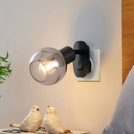 Lindby Lámpara de pared 'Lioma' en Negro Metal