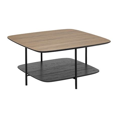 Mesa de centro Hodia 1 estante negro 75x75x38cm - Atmosphera créateur d'intérieur (1/4)