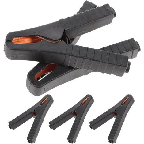 Lot de 5 Pinces à Ressort Isolées pour Batterie de Voiture en Fer Plaqué Cuivre Clips de Chargeur Robustes Accessoires Électrotechniques pour Tests et Câblage (1/4)