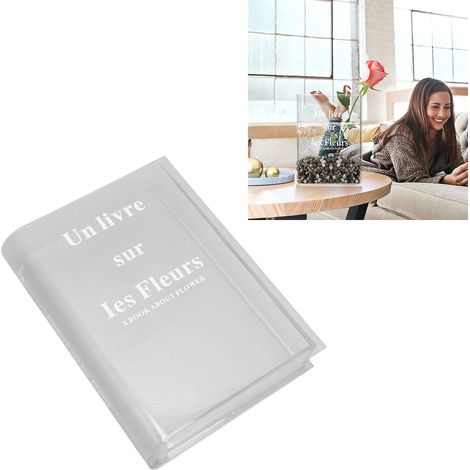 Vase livre en acrylique transparent pour la décoration de la maison, de la chambre et du bureau vase hydroponique avec lettrage blanc transparent. (1/5)