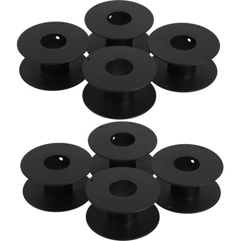 Organisateur de Fil Électrique Plastique Noir 8 Pièces Bobine Vide pour Usage DIY et Couture avec Compatibilité Étendue (1/5)