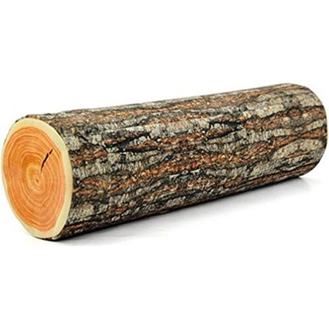 cojín de madera con estampado de tronco de árbol, suave, para sillón o sofá, decoración de sala de estar. (1/5)