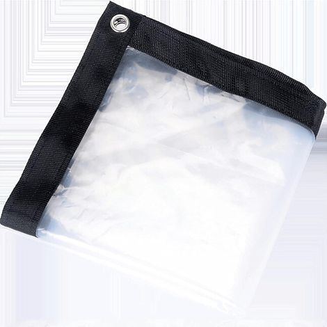 Wasserdichte, transparente Plane mit Ösen – 2 x 2 m – Faltbare und wetterfeste Plane – Inklusive Seil (1/4)