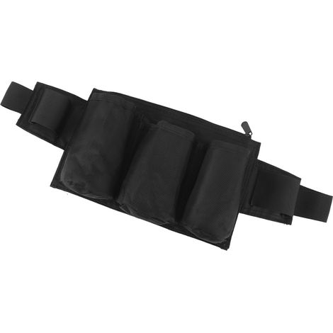 Gartengerätegürtel, 6 Taschen, 2 Gurte, wasserdichtes Oxford-Gewebe, verstellbare Gartengerätetasche, für Familien-Campingausflüge, Schwarz (1/5)