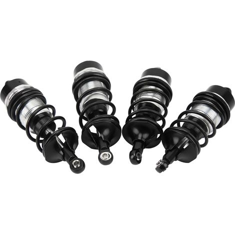RC Stoßdämpfer für Vorder- und Hinterachse aus Aluminiumlegierung mit hochelastischer Feder für ARRMA 1/7, Schwarz (1/5)