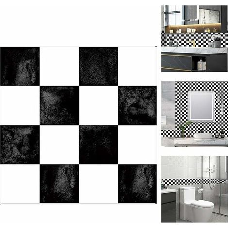 Tile Stickers for Bathroom and Kitchen, 30 Pieces Tile Stickers Waterproof Wall Sticker, Adhesive Tile Stickers for Walls Tiles Decor Size 10x10cm(Msc059) (1/5)