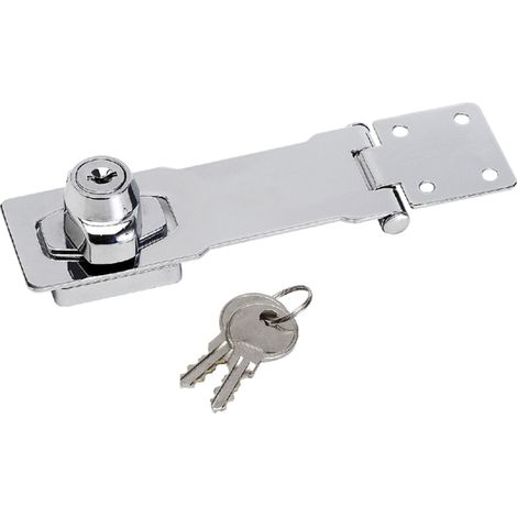 Master Lock 725EURD Moraillon pour Porte avec Serrure à Clé Intégrée, 11,8 x 4,1 cm