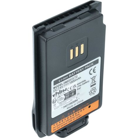 vhbw Akku Ersatz für Hyt / Hytera BL1502, BL2010 für Funkgerät, Walkie Talkie (1500 mAh, 7,4 V, Li-Ion)