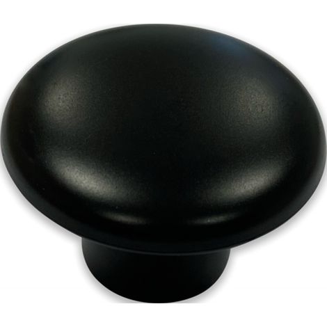 POMOLO PLASTICA 24MM LACCATO NERO