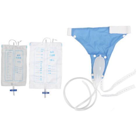 Sac de collecte d'urine en silicone, grande capacité 1000ml/2000ml, sûr et respirant pour personnes âgées (1/5)