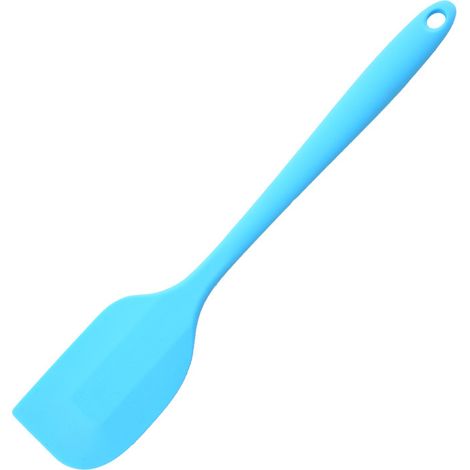 1 grande spatule en silicone (28 x 5 cm) – Ustensile de cuisine et de pâtisserie résistant à la chaleur pour le beurre, la crème à gâteau, le mélange et le raclage – Bleue