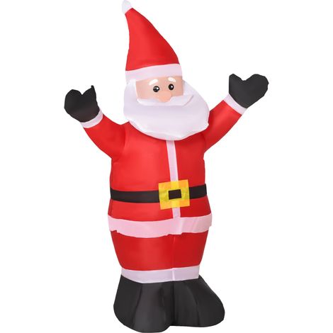 Babbo Natale Gonfiabile Luminoso con Luci LED 80x40x120 cm (1/5)