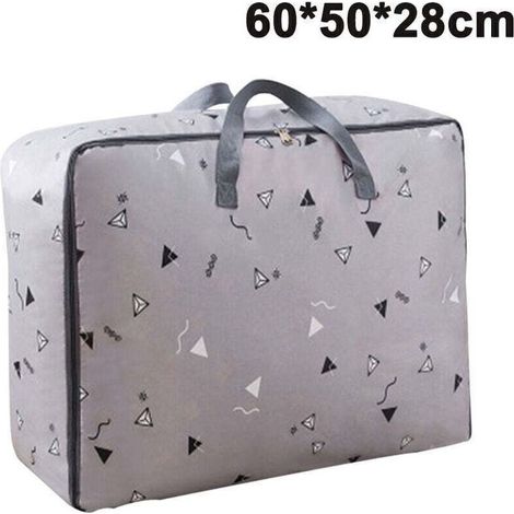 Sac de rangement pour couette en tissu Oxford, sac de rangement pour vêtements, sac de rangement pour vêtements de grande capacité avec fermeture à glissière, sac de rangement pour literie (1/4)