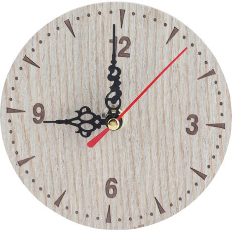 Horloge Murale Vintage Bois 12cm Design Rétro Silencieux Déco Salon (1/5)