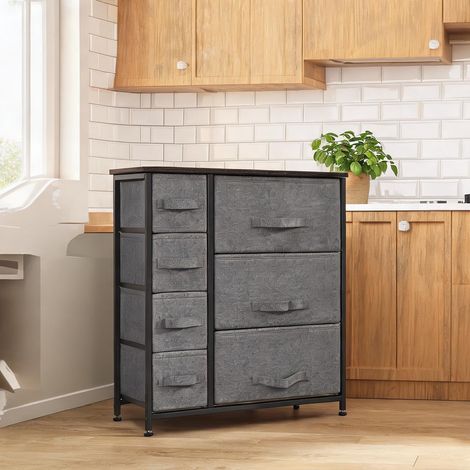 Armoire de rangement coloris gris foncé 63,5 x 30 x 71 cm (1/5)