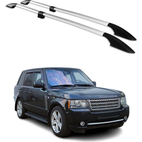 OMAC Barres de Toit longitudinales pour Range Rover L322 2003-2012 Alu Gris (1/5)