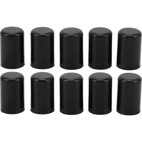 10 Pcs Silicone Bouchon Obturateur Universel Admission Vide Tuyau Extrémité Bouchon Bouchon Diamètre Intérieur 14mm Noir Admission Vide Tuyau Extrémité Admission Vide Extrémité (Noir). (1/5)