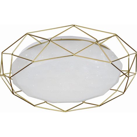 Plafoniera LED Candellux SVEN 43cm 24W 3000K oro bianco (1/2)