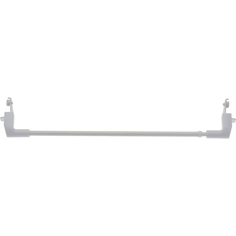 Tringle à rideau extensible 80-110 cm – Aluminium blanc – Installation sans perçage – Compatible fenêtres PVC – Ateliers 28